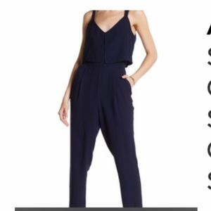 Navy sleeveless jumpsuit